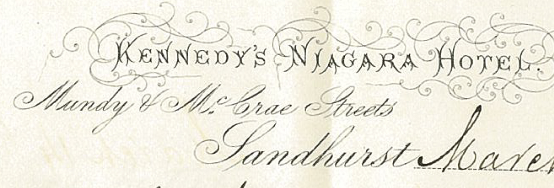 Hotels in the archives photo of letterhead